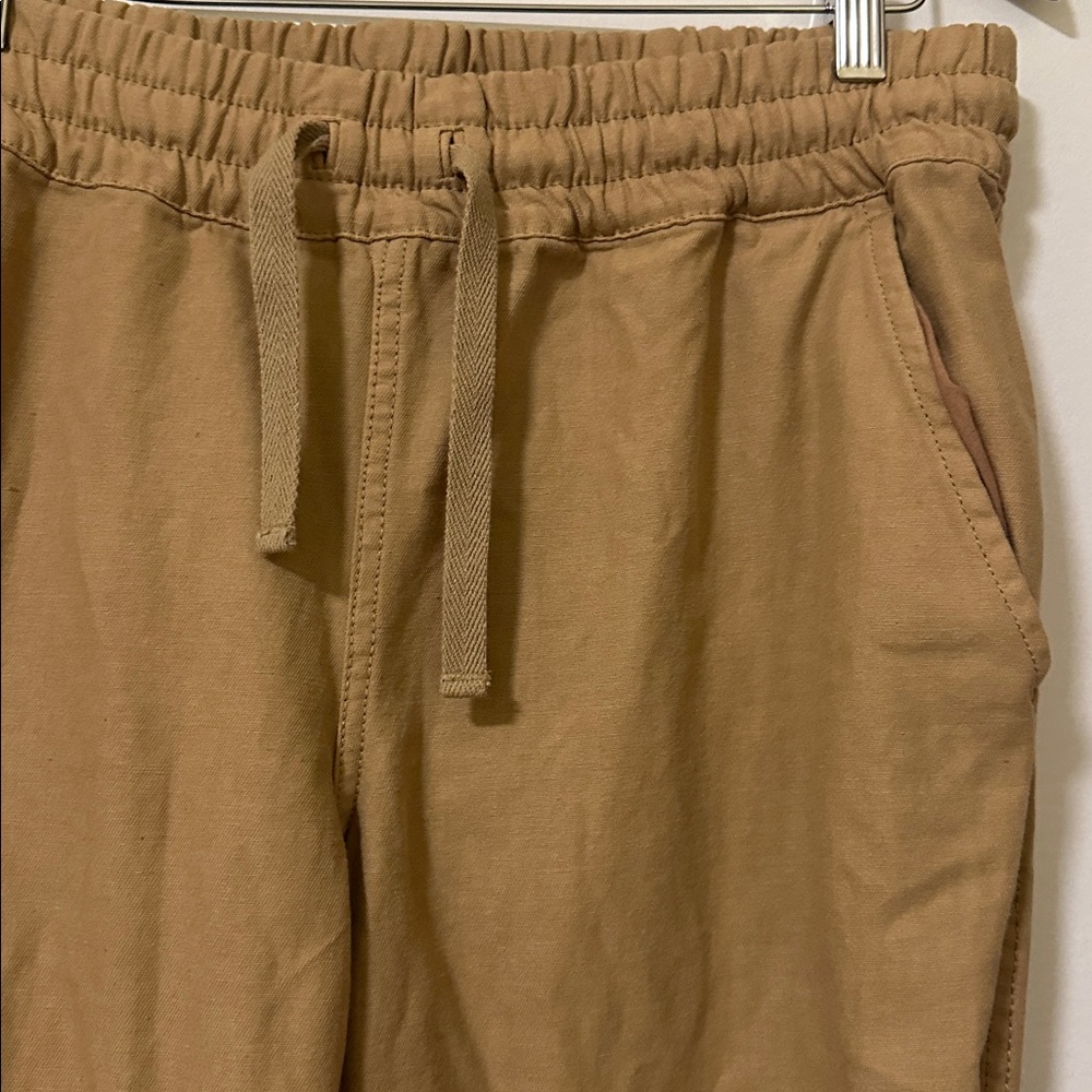 TNA Tan Jogger Pants with Drawstring Waist - Picture 2 of 4